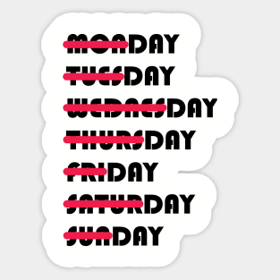 DAYS OF THE WEEK Sticker